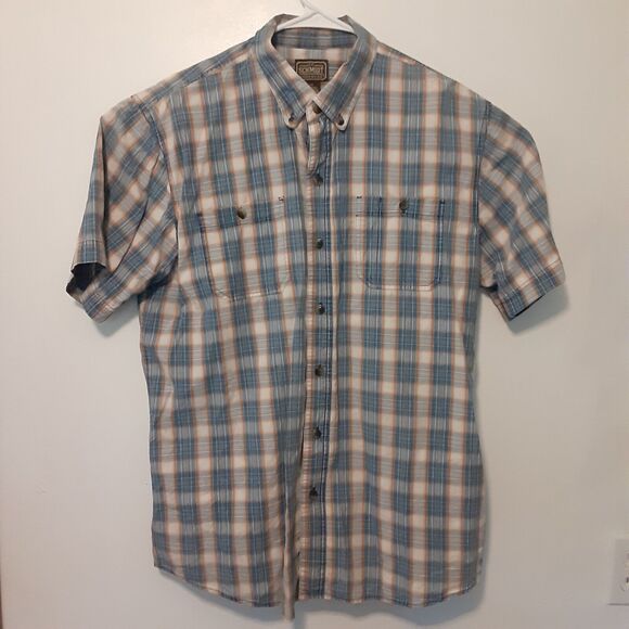 C.E. Schmidt Workwear Men's L Plaid Multicolor Short Sleeve Button Up Shirt - Picture 1 of 7